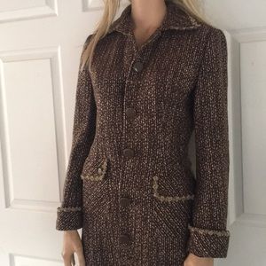 COPY - Stunning Spenser Jeremy Brown & Cream Tweed Coat